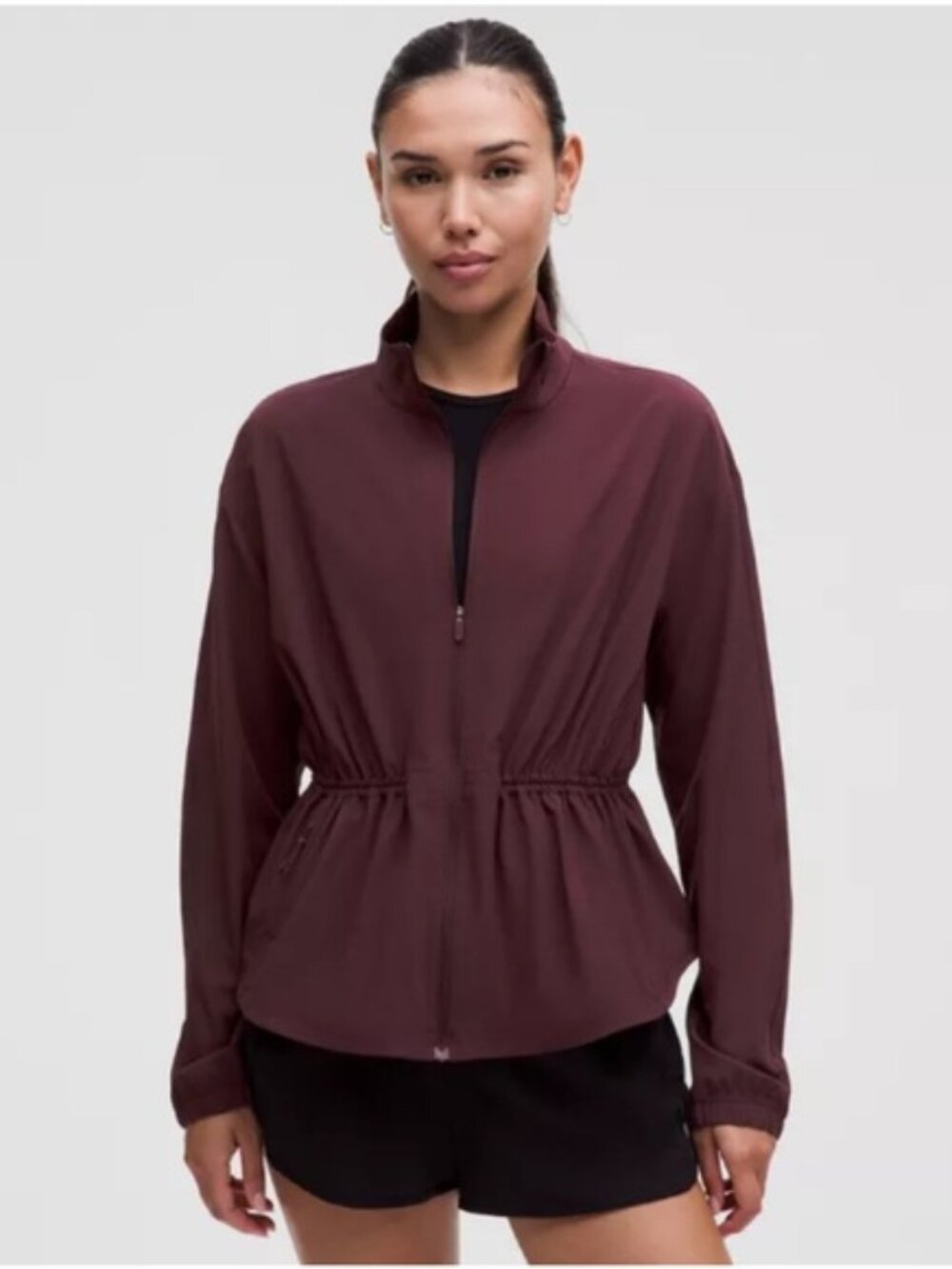Lululemon UV-Protective Cinch-Waist Running Jacket Goodnight Plum XL NWOT